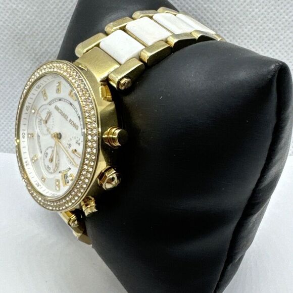 Michael Kors Parker MK6119 Womens Two Tone Analog Dial Quartz Wrist Watch JNA398 - Picture 2 of 11